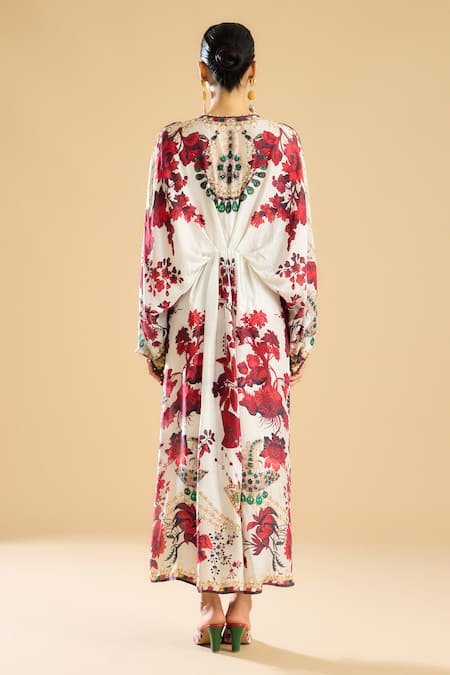 Rajdeep Ranawat Fleur Print & Embellished Kaftan 