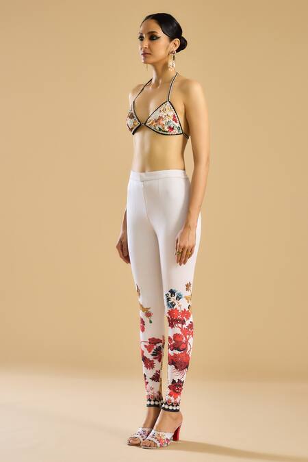 Buy Rajdeep Ranawat Ivory Polyester, Lycra Crystals French Blossom Print And Embellished Bralette Online at Aza Fashions Buy_Rajdeep Ranawat_Ivory Polyester, Lycra Crystals French Blossom Print And Embellished Bralette _Online_at_Aza_Fashions