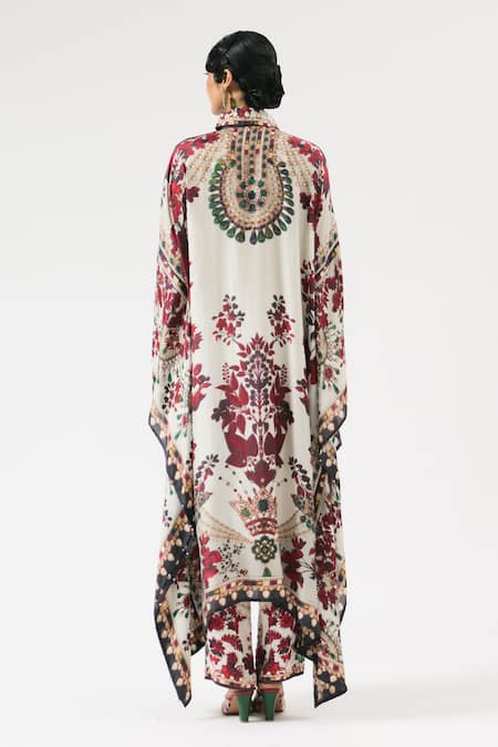 Rajdeep Ranawat Sharifa Floral Print Boxy Shirt Kaftan 