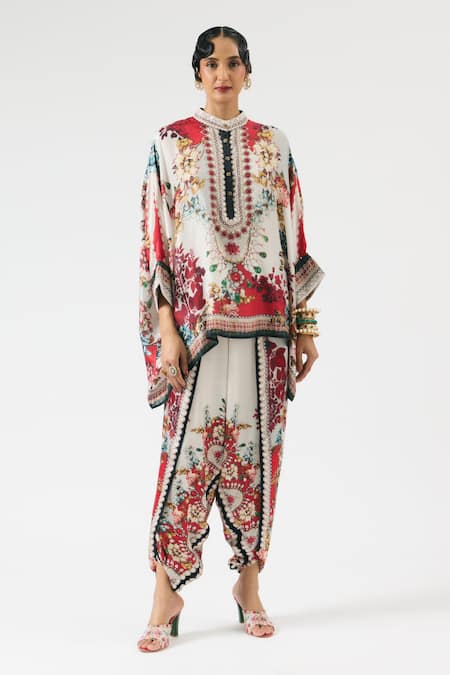 Rajdeep Ranawat Floral Print Short Tunic 