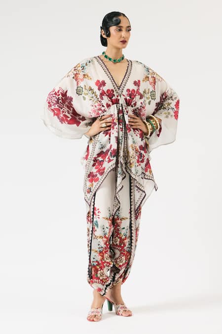 Rajdeep Ranawat Inayat Floral Print Kaftan Dress 