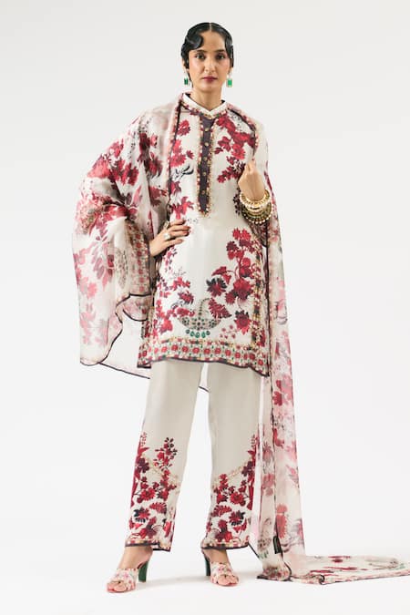 Rajdeep Ranawat Beheroom Floral Print Dupatta 