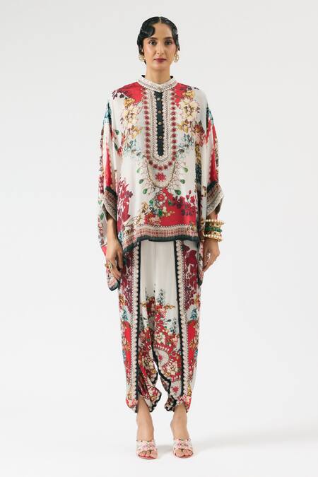 Buy Rajdeep Ranawat Ivory Modal Sonth Floral Print Dhoti Pant Online at Aza Fashions Buy_Rajdeep Ranawat_Ivory Modal Sonth Floral Print Dhoti Pant _Online_at_Aza_Fashions