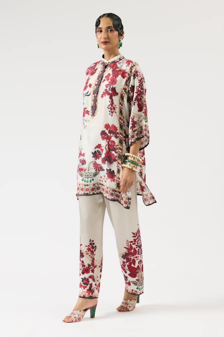 Buy Rajdeep Ranawat Ivory Modal Embroidery Premaz Floral Print Pant Online at Aza Fashions Buy_Rajdeep Ranawat_Ivory Modal Embroidery Premaz Floral Print Pant _Online_at_Aza_Fashions