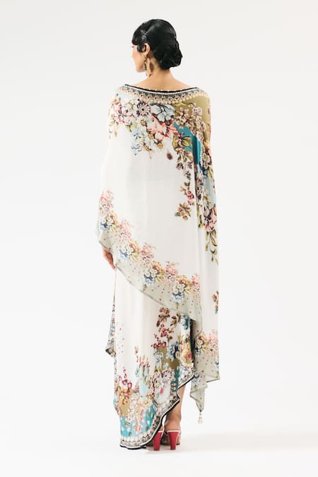 Rajdeep Ranawat Kamini Floral Print Top With Skirt 