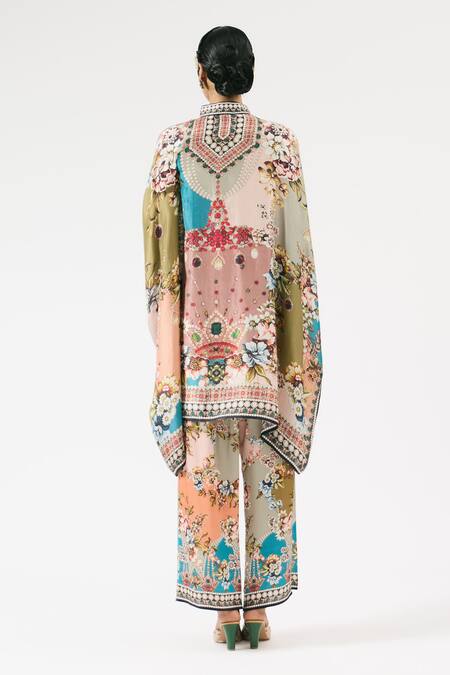 Shop_Rajdeep Ranawat_Multi Color Modal Permaz Floral Print Pant _at_Aza_Fashions