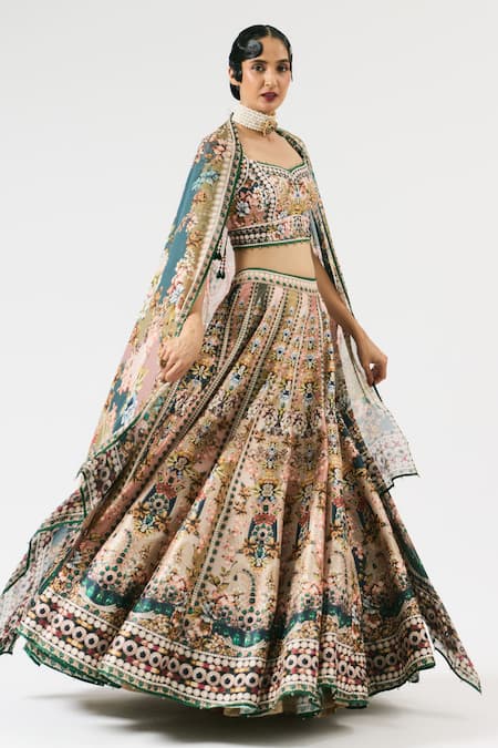 Rajdeep Ranawat Leela Ornamental Print Lehenga Set 
