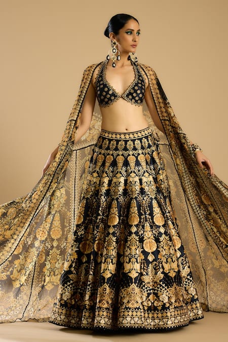 Rajdeep Ranawat Leela Floral Print Bead Work Lehenga 