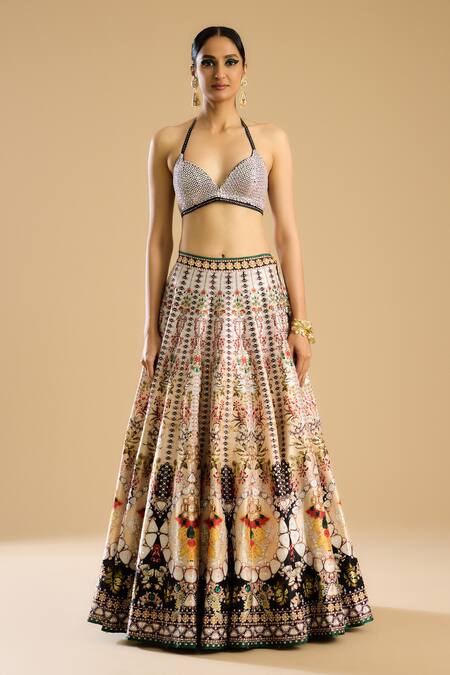 Rajdeep Ranawat Multi Color Satin Sequins Bridgette Embroidered Bralette Online at Aza Fashions Rajdeep Ranawat_Multi Color Satin Sequins Bridgette Embroidered Bralette _Online_at_Aza_Fashions