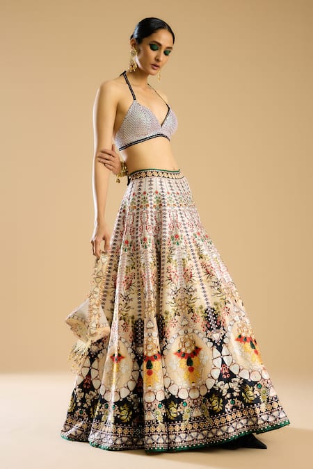 Rajdeep Ranawat Leela Floral Print Embroidered Lehenga 