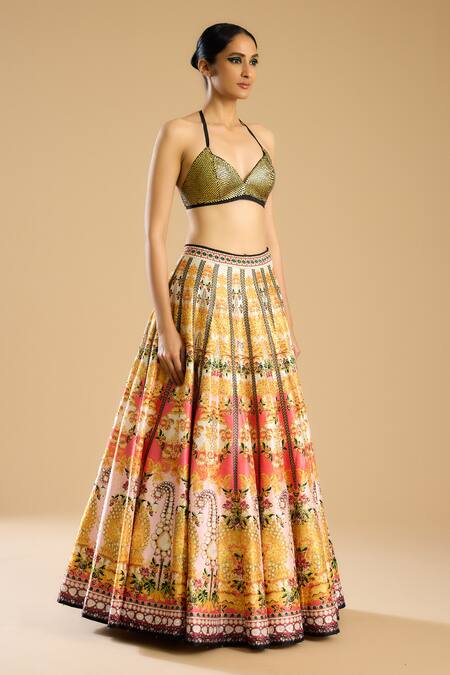 Buy Rajdeep Ranawat Gold Polyester Sequins Bridgette Embroidered Bralette Online at Aza Fashions Buy_Rajdeep Ranawat_Gold Polyester Sequins Bridgette Embroidered Bralette _Online_at_Aza_Fashions