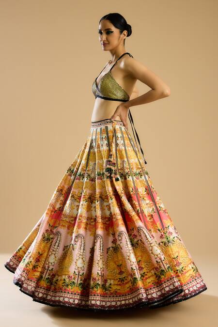 Rajdeep Ranawat Gold Polyester Sequins Bridgette Embroidered Bralette at Aza Fashions Rajdeep Ranawat_Gold Polyester Sequins Bridgette Embroidered Bralette _at_Aza_Fashions