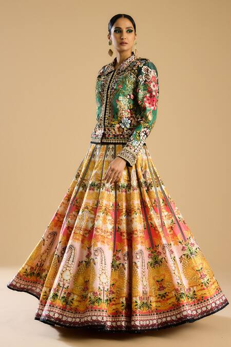 Buy Rajdeep Ranawat Ivory Embroidery, Beads Floral Print Lehenga Online at Aza Fashions Buy_Rajdeep Ranawat_Ivory Embroidery, Beads Floral Print Lehenga _Online_at_Aza_Fashions