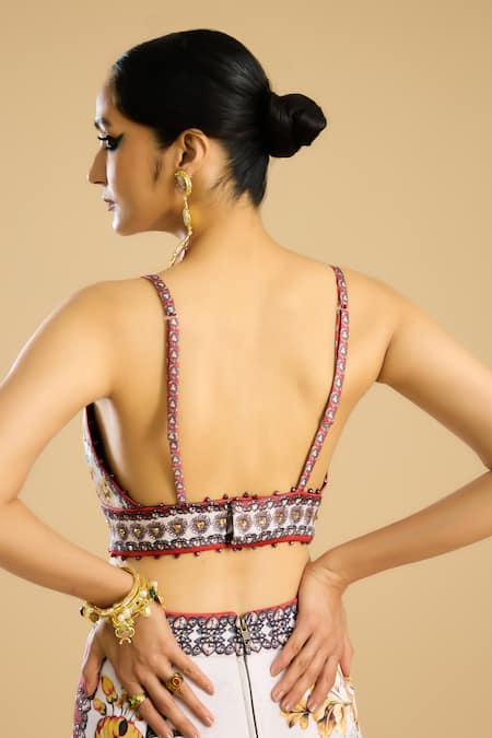 Rajdeep Ranawat Bridgette Floral Print Bralette 