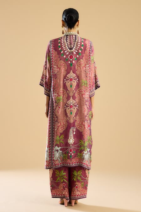Rajdeep Ranawat Ghazala Damask Print Kurta With Pant 