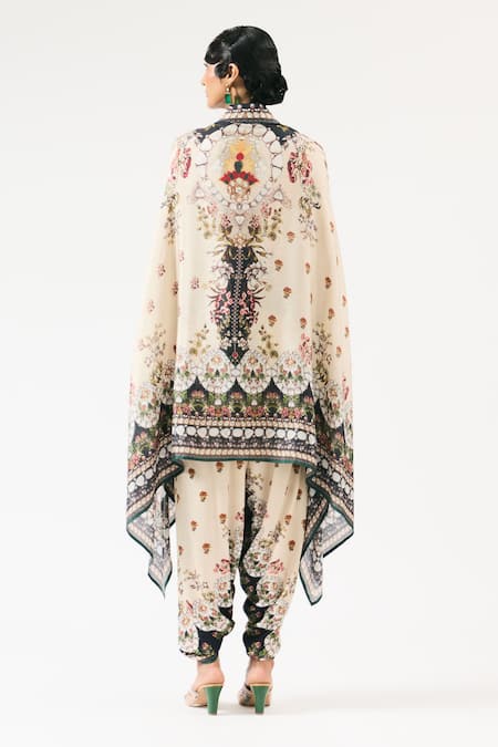Rajdeep Ranawat Chloe Sonth Floral Print Tunic With Dhoti Pant 