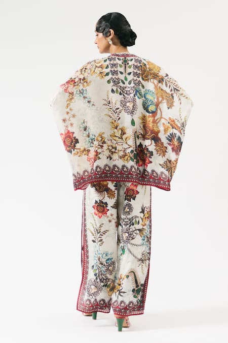 Rajdeep Ranawat Hanan Floral Print Tunic With Layered Pant 