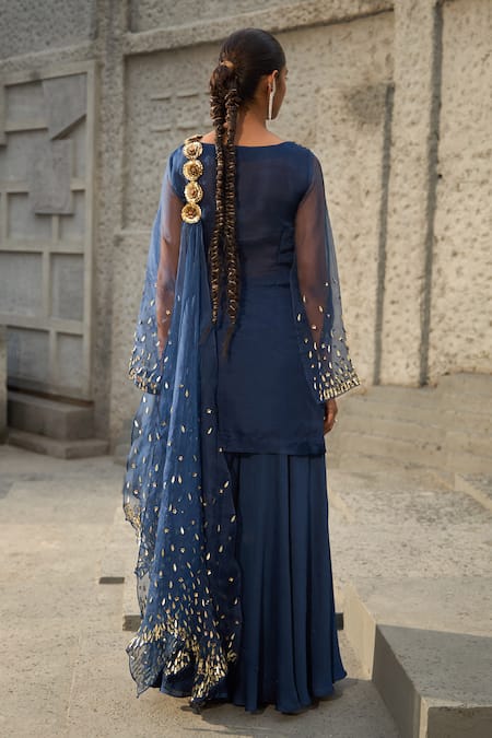 Shreeka 3D Sequin Floral Embellished Kurta Sharara Set 