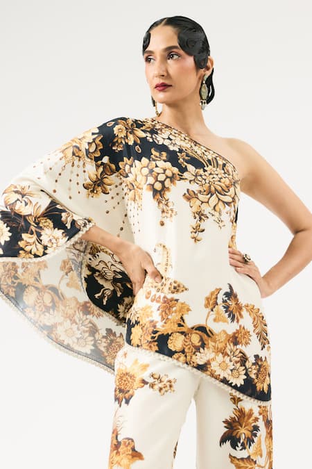 Rajdeep Ranawat Azam One-Shoulder Printed Top 