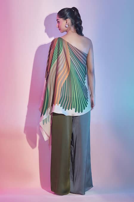 Amit Aggarwal Asymmetric One Shoulder Top 