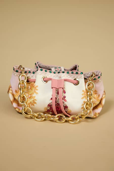 The Garnish Company Pink Printed Nithar Pakeeza Bag 