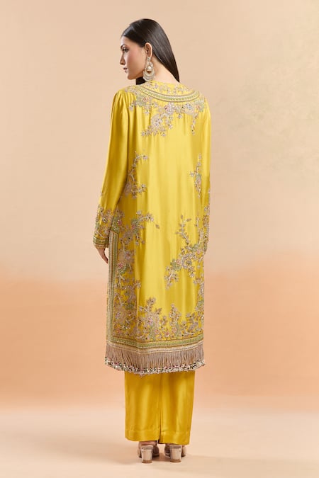 Anamika Khanna Floral Embroidered Kurta Set 