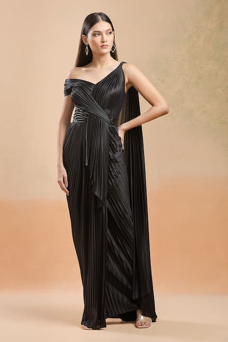 Amit Aggarwal Embellished Draped Saree Gown 