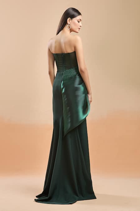 Amit Aggarwal Structured Shimmer Embellished Gown 