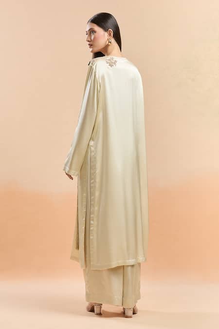 AK-OK Floral Tassel Embroidered Kurta & Palazzo Set 