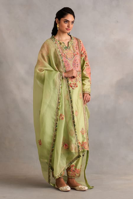 Petticoat Lane by Divya Jamevar Paisley Vine Embroidered Kurta Pantr Set 