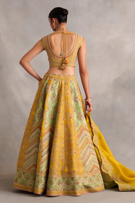 Petticoat Lane By Divya Zari & Beads Embroidered Lehenga Set 