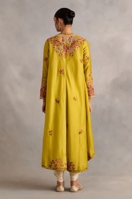 Petticoat Lane By Divya Floral Embroidered Jacket & Dhoti Pant Set 