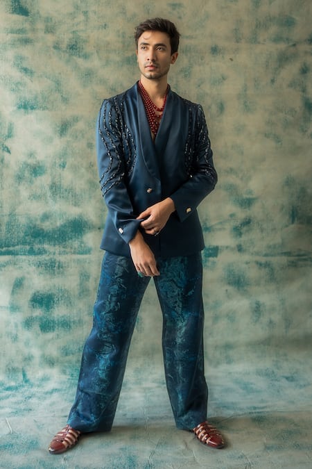 Jatin Malik The Sage Embroidered Blazer With Trouser 