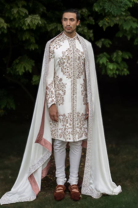 Jatin Malik Fleur Embroidered Sherwani Set 