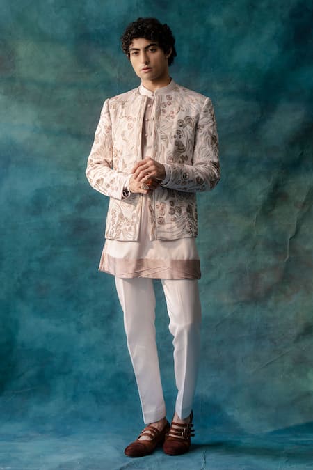 Jatin Malik Springtime Short Jacket Kurta Set 