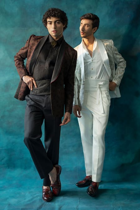 Jatin Malik Snowline Tuxedo Pant Set 