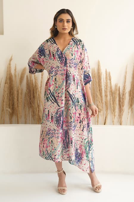 Meghna Panchmatia Abstract Print Kaftan 