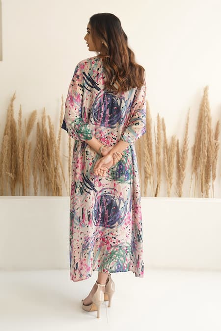 Meghna Panchmatia Abstract Print Kaftan 