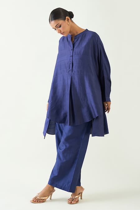 Shivani Bhargava Ira Asymmetric Hem Kimono Tunic With Pant 