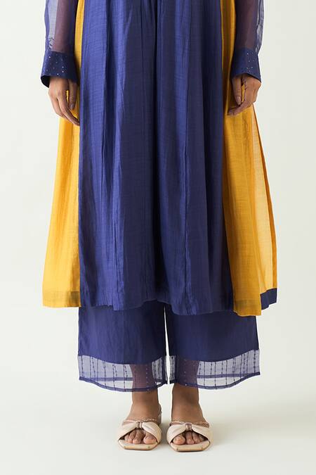 Buy Shivani Bhargava Purple Cotton Silk Pintuck Band Collar Kriya Embroidered Placket Kurta Set Online at Aza Fashions Buy_Shivani Bhargava_Purple Cotton Silk Pintuck Band Collar Kriya Embroidered Placket Kurta Set _Online_at_Aza_Fashions