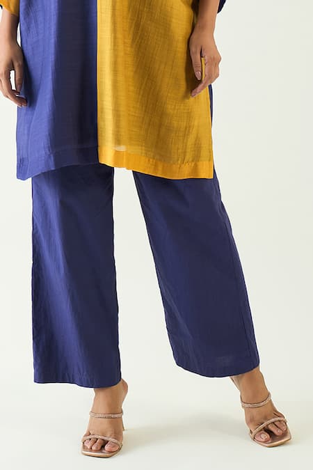 Shivani Bhargava Purple Cotton Silk Sequin Round Jeeva Detailed Tunic With Pant Online at Aza Fashions Shivani Bhargava_Purple Cotton Silk Sequin Round Jeeva Detailed Tunic With Pant _Online_at_Aza_Fashions