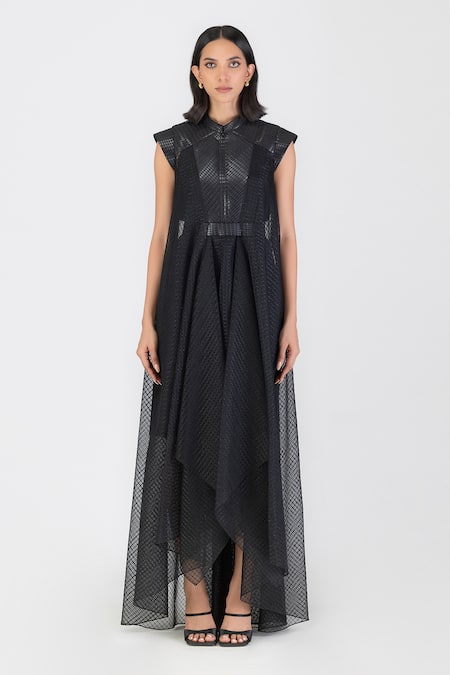 Amit Aggarwal Checkered Woven Dress 