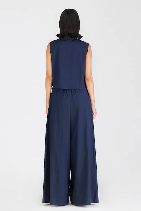 Amit Aggarwal Cropped Shirt with Metallic Tape Embellishment 