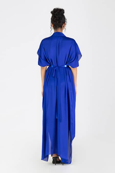 Amit Aggarwal Layered Metallic Pleated Maxi Dress 