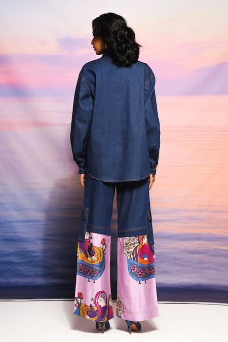 Ananya Agrawal Label Raja Rani Print Shirt & Pant Set 