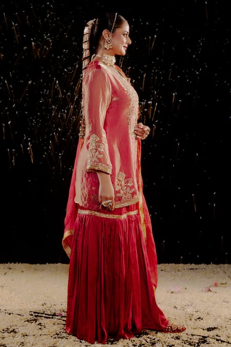 Gul By Aishwarya Fleur Mahal Embroidered Kurta Gharara Set 