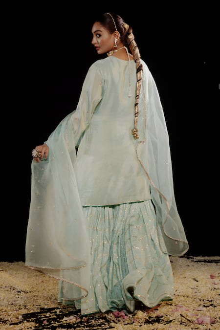 Gul By Aishwarya Phool Crest Embroidered Kurta Gharara Set 