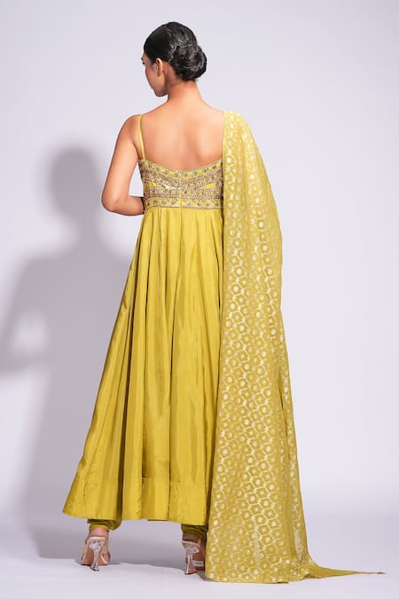 Shruti S Embroidered Yoke Anarkali Set 