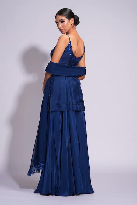 Shruti S Floral Sequin Embroidered Kurta Set 