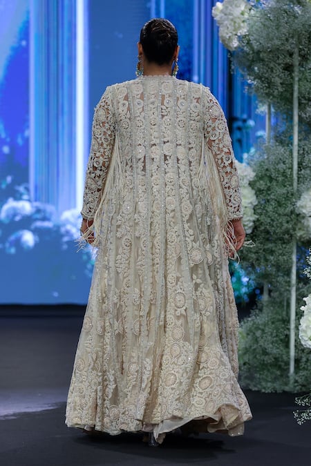 Awigna Poland Daisy Embroidered Jacket & Lehenga Set 